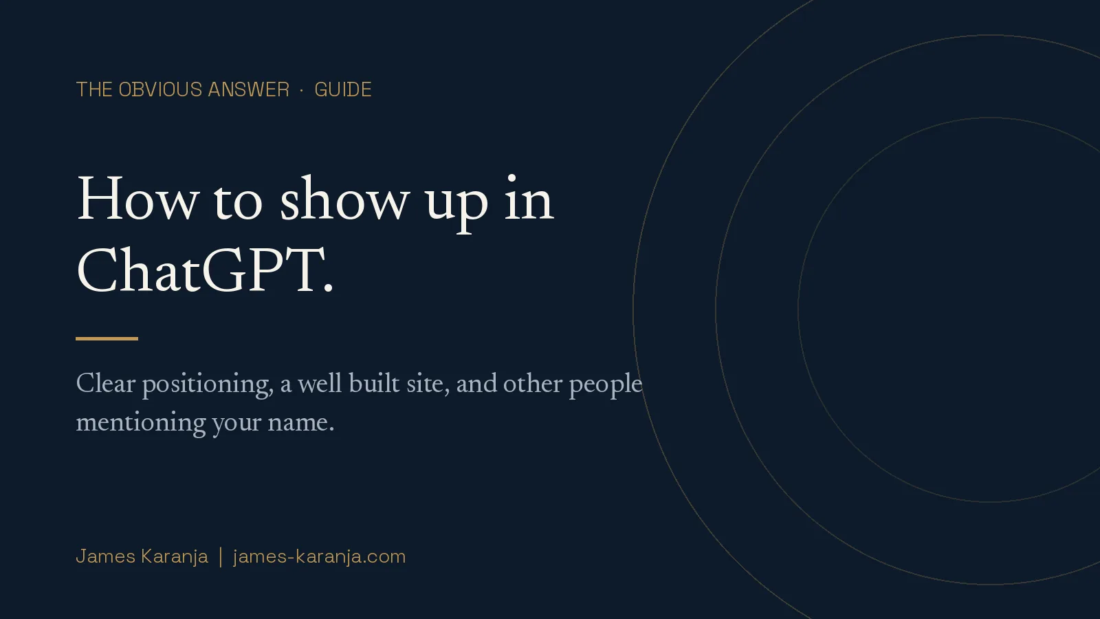 How to show up in ChatGPT.
